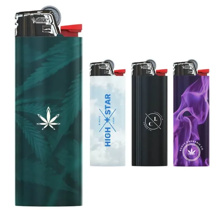 Custom BIC Digital Sleeve Lighters - High-Quality Full-Color Logo Printing