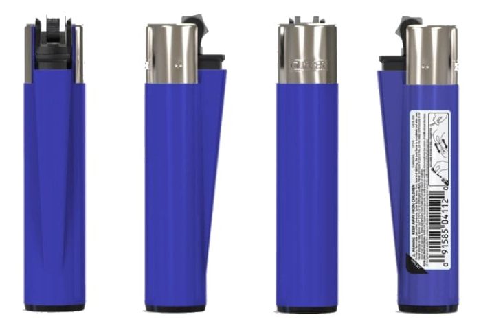 Clipper Refillable Flint Lighter (Blue)