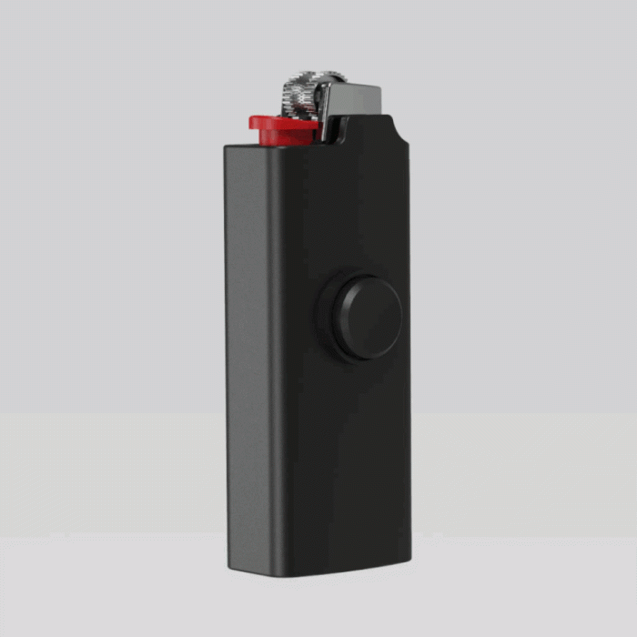 Fidget Lighter Spinner-Black Spinning