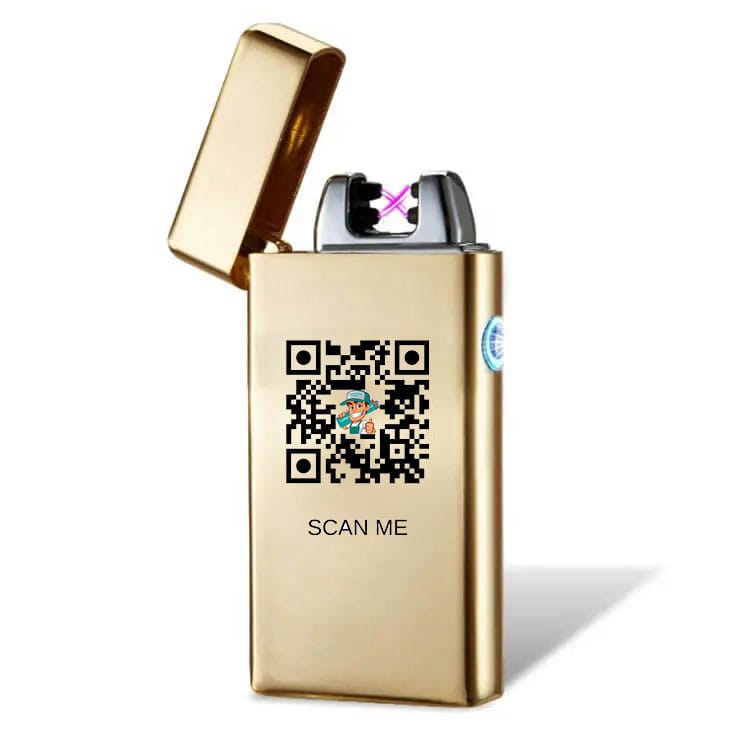 Plasma Arc Lighter-Gold-QR Code